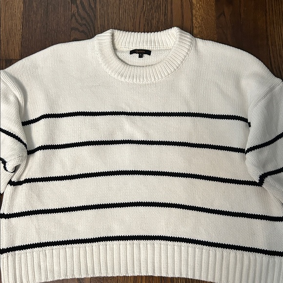 Quince 100% Organic Cotton Striped Crew Sweater - Picture 4 of 5
